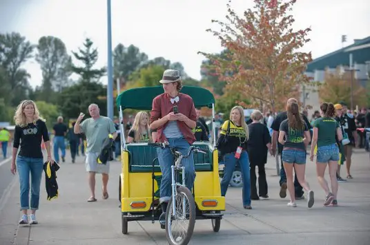 A staple of Eugene: the pedicab