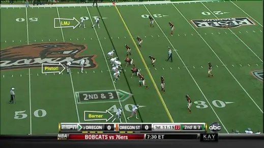 Doublestack with RB's in back, vs OSU 2010