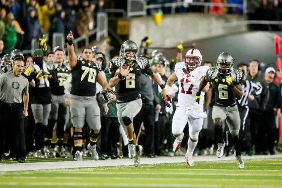 Oregon jumped out early on Stanford in 2012