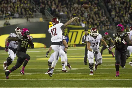Connor Halliday threw 89 times for 555 yards and 4 touchdowns against the Ducks on Saturday.