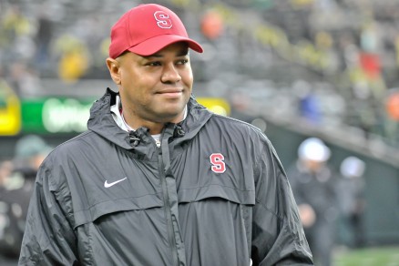 Stanford HC David Shaw with a satisfied look. However, things did not go as expected against Utah.