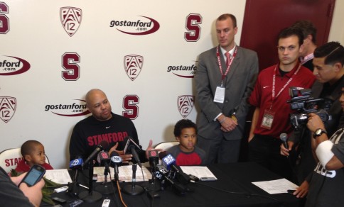 Coach David Shaw and sons