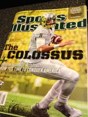 Marcus Mariota on the cover of Sports Illustrated this week