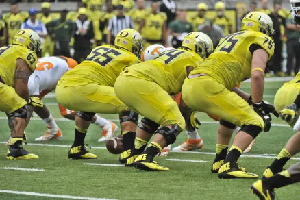 A continuous influx of talent keeps Oregon tough in the trenches.