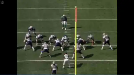 The Dolphins lined up in the tackle over set. 