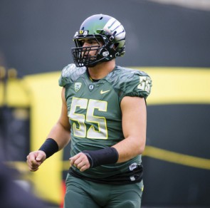 Center Hroniss Grasu is a big leader for the Ducks on the offensive line.