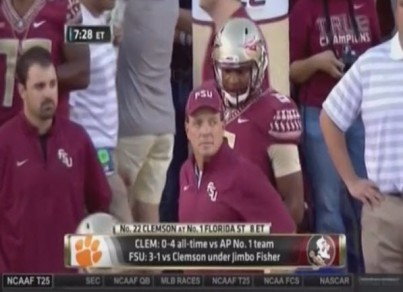 Jimbo Fisher can't believe Winston showed up dressed to play. Leave your caption in the comments below.