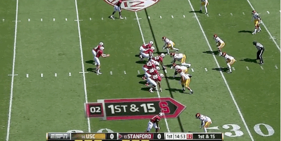 Stanford will run the ball when in the gun, unlike in past years