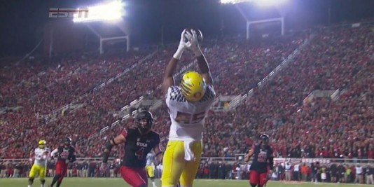 Pharaoh Brown made a great leaping grab in the corner of the end zone, before eventually being carted off the field.