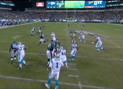 Cary Williams' INT on Panthers' 3rd play from scrimmage