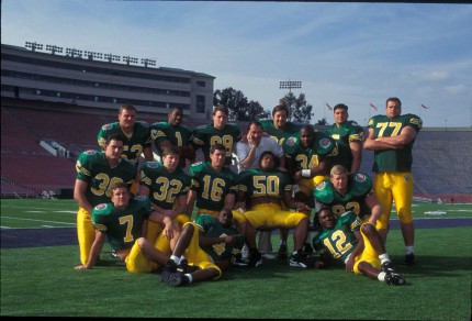 Brooks and the Ducks before the Rose Bowl
