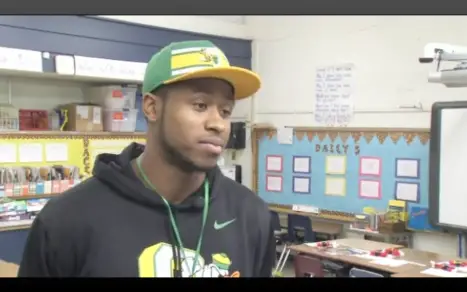 French in an interview at Wright Elementary
