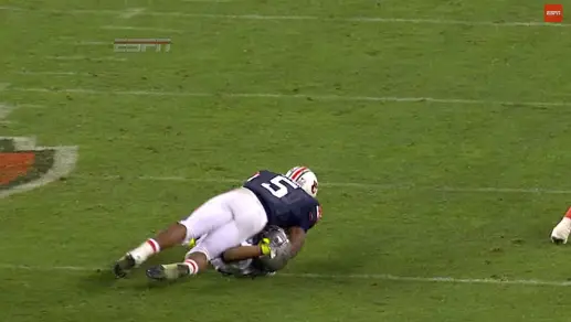 Michael Dyer's knee never touched the ground