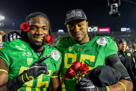 Oregon Celebrates Rose Bowl Win