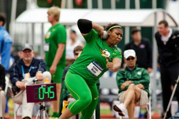 During the NCAA Championships, Brittany Mann finished 7th place with a 17.07 shot put throw. 