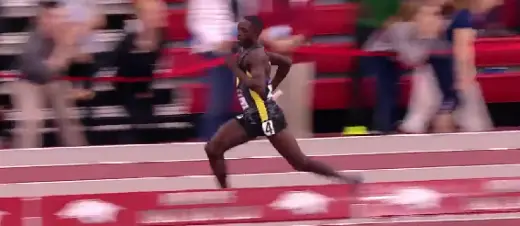 Cheserek making his move to win the DMR