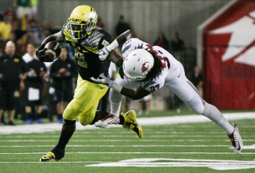 In successive seasons Byron Marshall has been Oregon's leading rusher and then receiver.