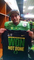 Jason Sloan after the Ducks' Rose Bowl victory over Florida State.