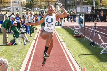 Jasmine Todd, one of the school's top  sprinters is also ranked in the nation as one of the top long jumpers