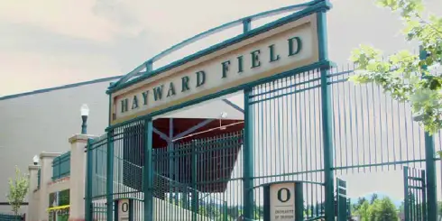 The entrance to Hayward Field