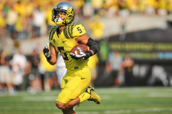 As Devon Allen coasted into the end zone, Michigan State defenders could do nothing but think about the tornado of speed that burst right by them.