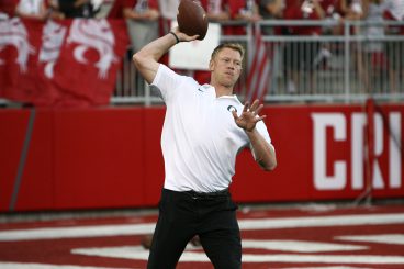 Scott Frost showing off the skills that earned him Big-12 newcomer of the year in 1996.