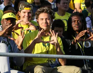 LaMar Winston (left), Brady Breeze (back left), Cam McCormick (middle) and Terry Wilson (right) at the Eastern Washington game.