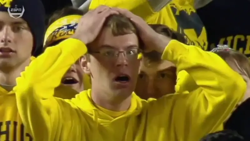 Michigan fans weren't alone in being stunned by the shocking end to their game against Michigan State Saturday.