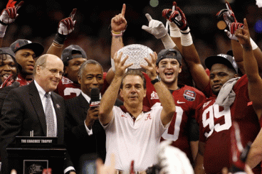 Saban is the only coach in recent history to win three national titles