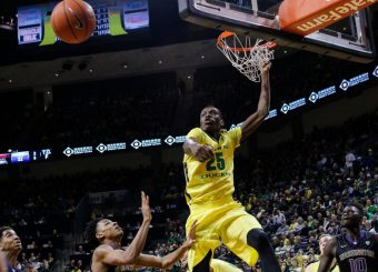 Chris Boucher led the Pac-12 with 110 blocks and averaged 12 points per game last season.