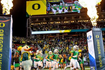 The Oregon Ducks and fans