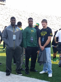 L to R: Rasheem Green, John Houston, Jr. and Tevis Bartlett each enjoyed their trip in Eugene in 2015 but chose USC, USC and Washington, respectively.