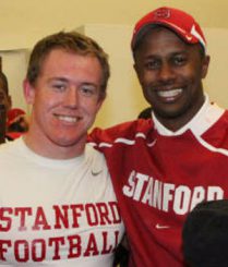 Running back Toby Gerhart and Willie Taggart at Stanford.