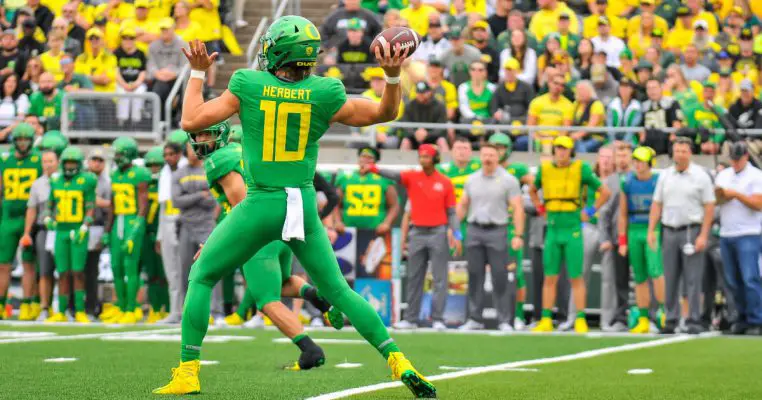 Oregon's Mario Cristobal, Justin Herbert have hilarious take on