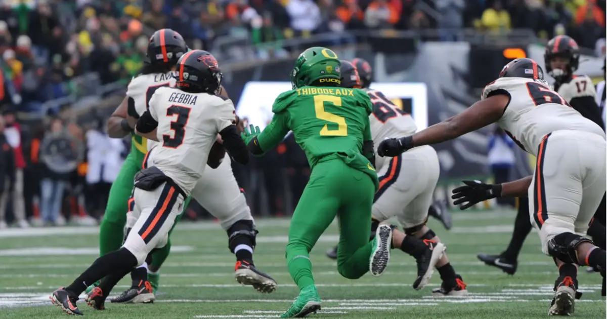 Watch: Former Oregon Ducks' star Kayvon Thibodeaux surprises his