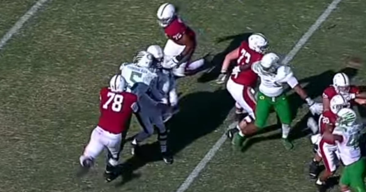 PFF College on X: Kayvon Thibodeaux has been ejected as a result of a  targeting call on this play. 