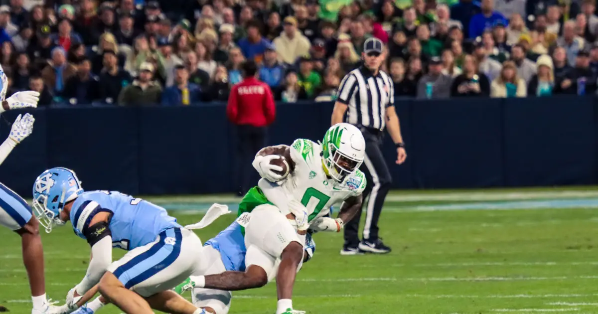 Bucky Irving in the Holiday Bowl - Oregon Ducks Football - FishDuck.com in Eugene, OR