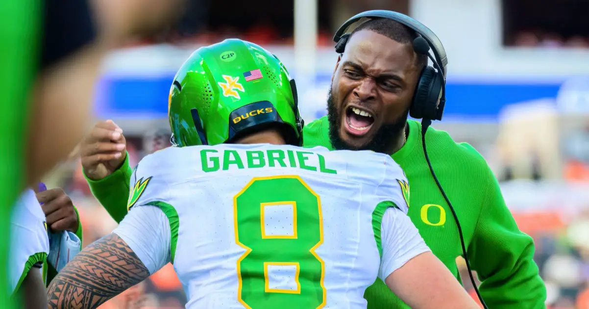 The Ducks fired on all cylinders in a 49-14 rout of rival Oregon State. Photo by Eric Becker