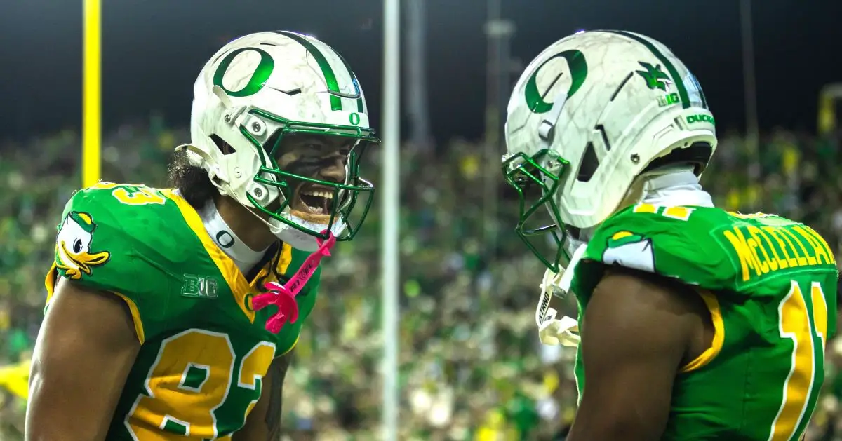 The No. 7 Oregon Ducks are looking to seal their path to the College Football Playoff with a victory over USC on Saturday at Autzen Stadium. Photo by Max Unkirch
